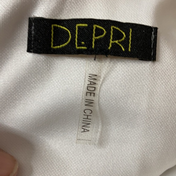 Dropdead white scuba net dress with black embroidery, fully lined. - Picture 3 of 4